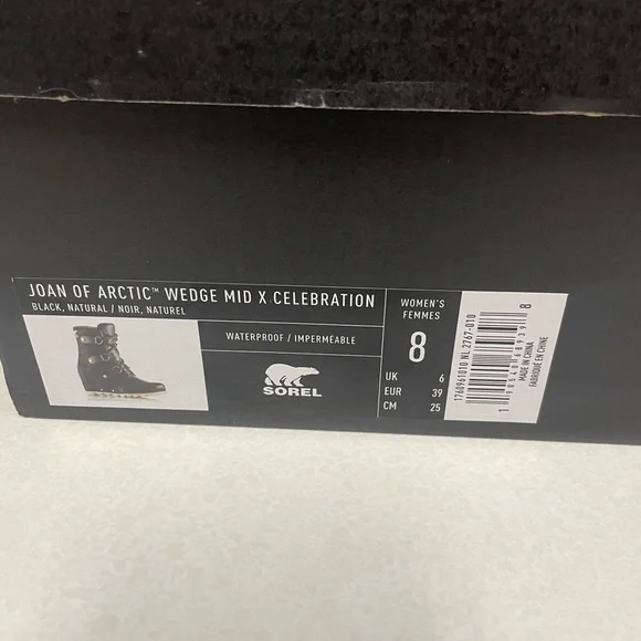 Sorel Joan of Arctic Wedge Mid X Celebration Black Boot Size 8 - Picture 9 of 9